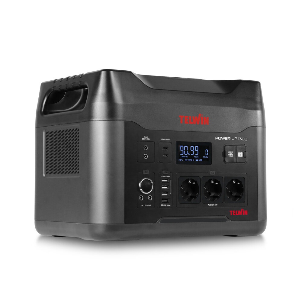 Acumulator portabil pentru incarcare electrica, LiFePO4, Power Station POWER UP 1300 - 1000W, 1280Wh - TELWIN - 2 | YEO