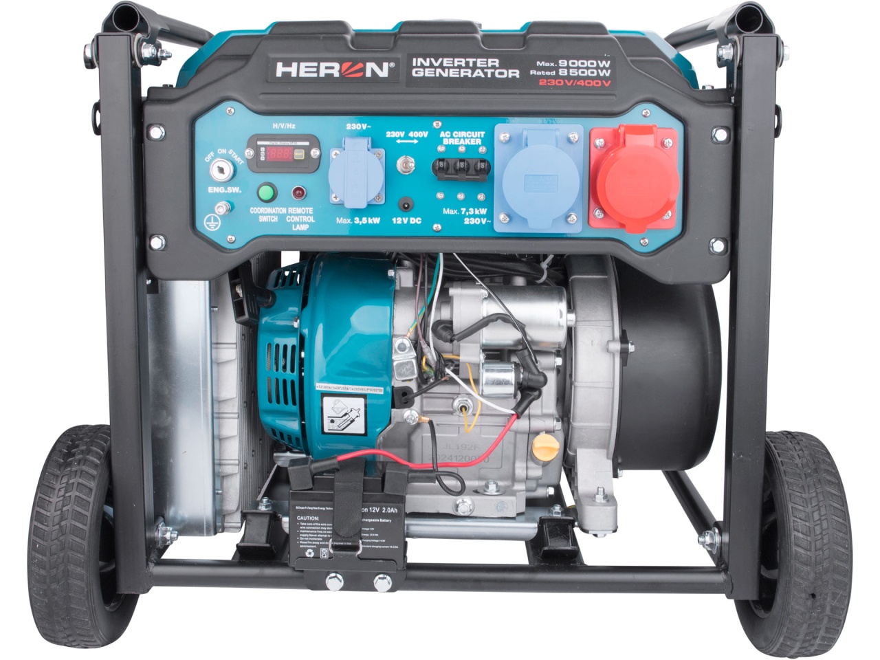 Generator de curent inverter 9 kW - benzina, 230/400V, pornire telecomanda - Heron-8896235 - 2 | YEO
