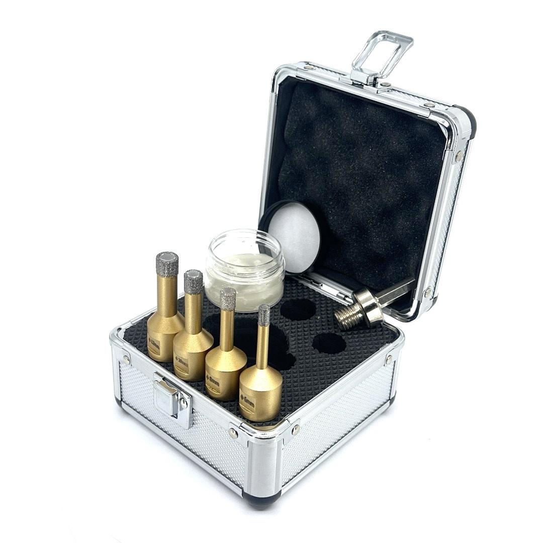 Set carote diamantate pt. gresie portelanata & piatra - diam. 6, 8, 10, 12 mm PREMIUM - DXDY.GOLDrill.MiniSet — imaginea 10