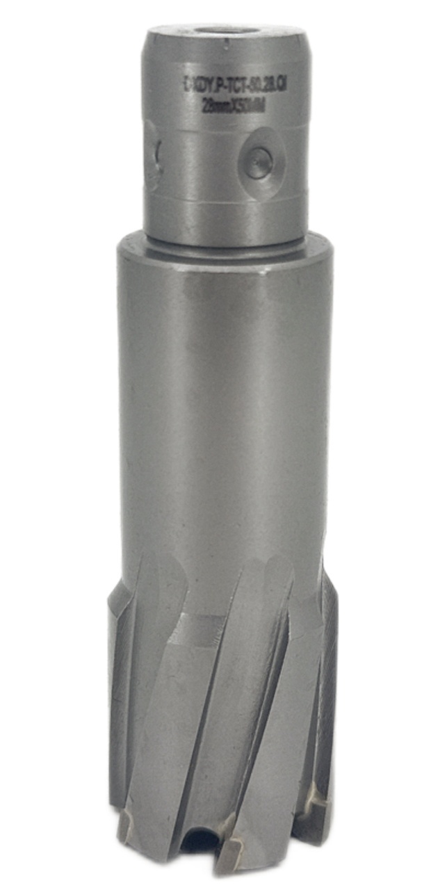 Carota pt. otel din carbura de tungsten, ⌀ 27mm, h=50mm, cu prindere Weldon - DXDY.P-TCT-50.27.W — imaginea 8