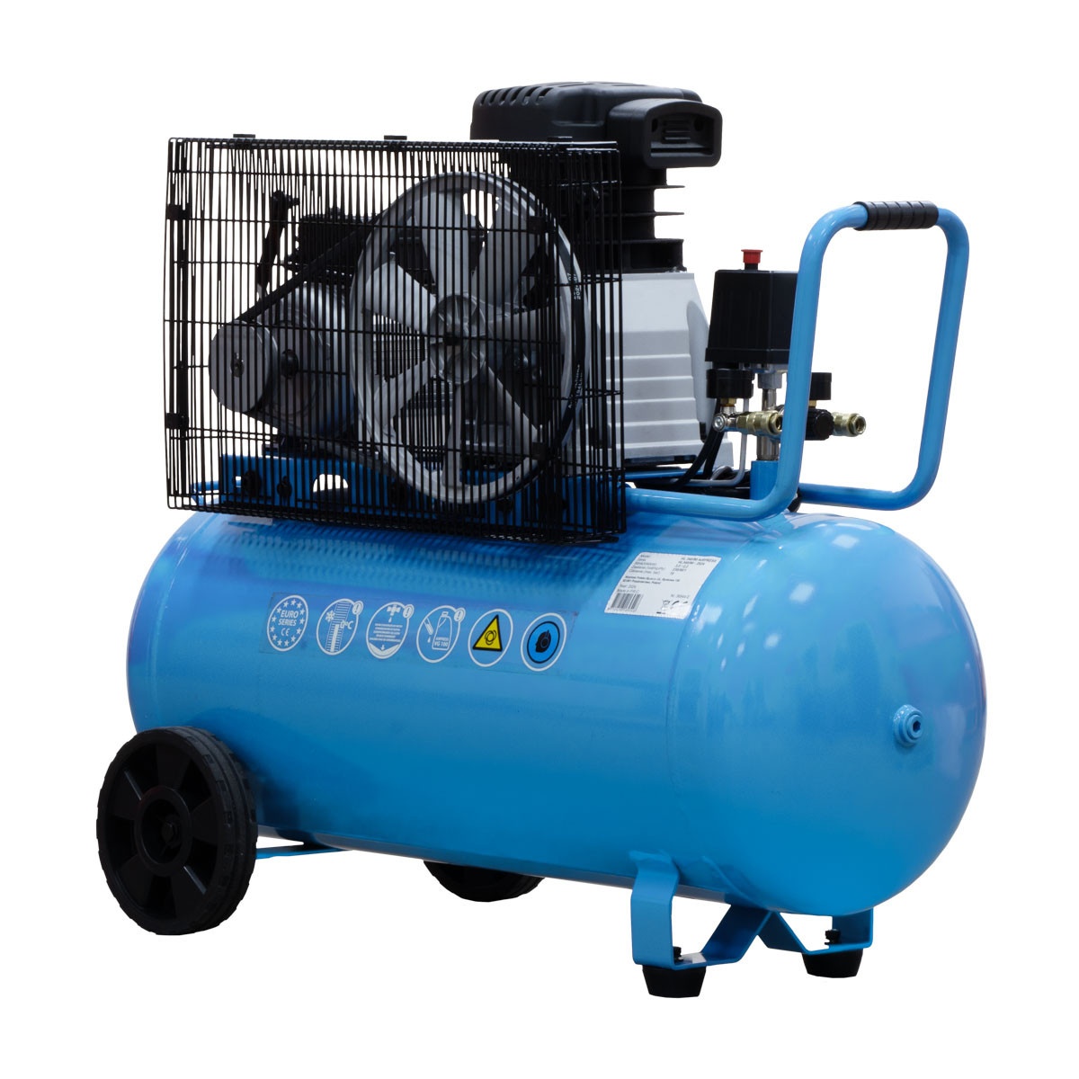 Compresor de aer profesional cu piston - Blue Series 2.2kW, 272L/min, 10 bari - Rezervor 90 Litri - AirPress-HL340/90-36844-E - imagine 2