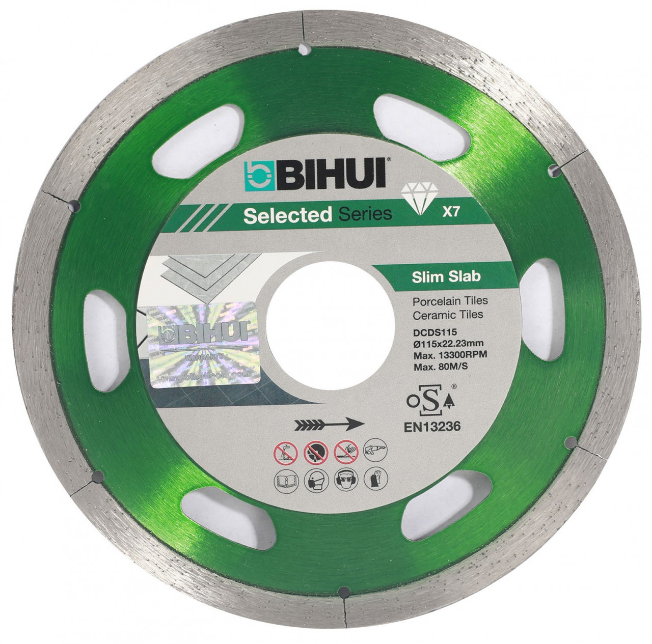 Disc Diamantat subtire pt. Portelan, Placi ceramice 115x22.2 (mm) Super Premium - BIHUI-DCDS115