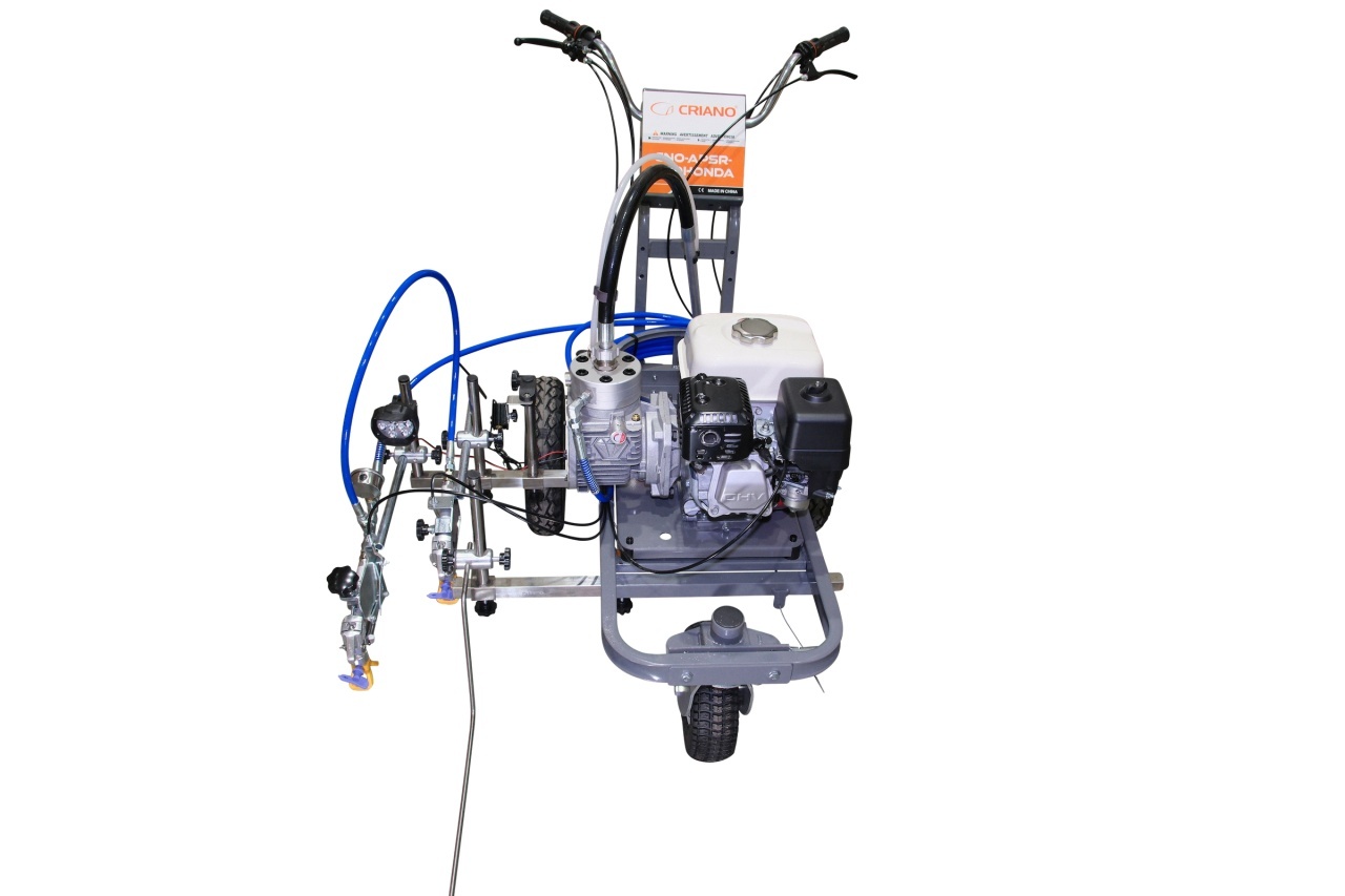 Echipament airless pentru trasat marcaje rutiere - Complet Echipat - 1/4", 2 pistoale, 1.8L/min, 5.5hp Honda - CNO-APSR-Duo-Honda - imagine 2