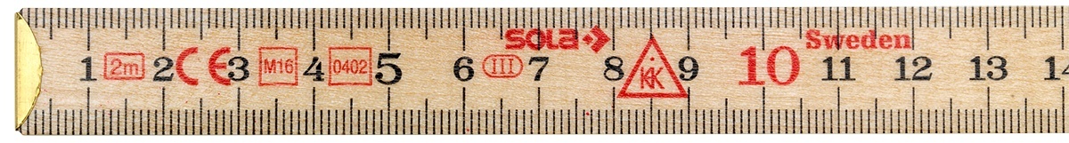 Metru pliant din lemn natur H 2/10, 2m - Sola-53010201 - 3 | YEO