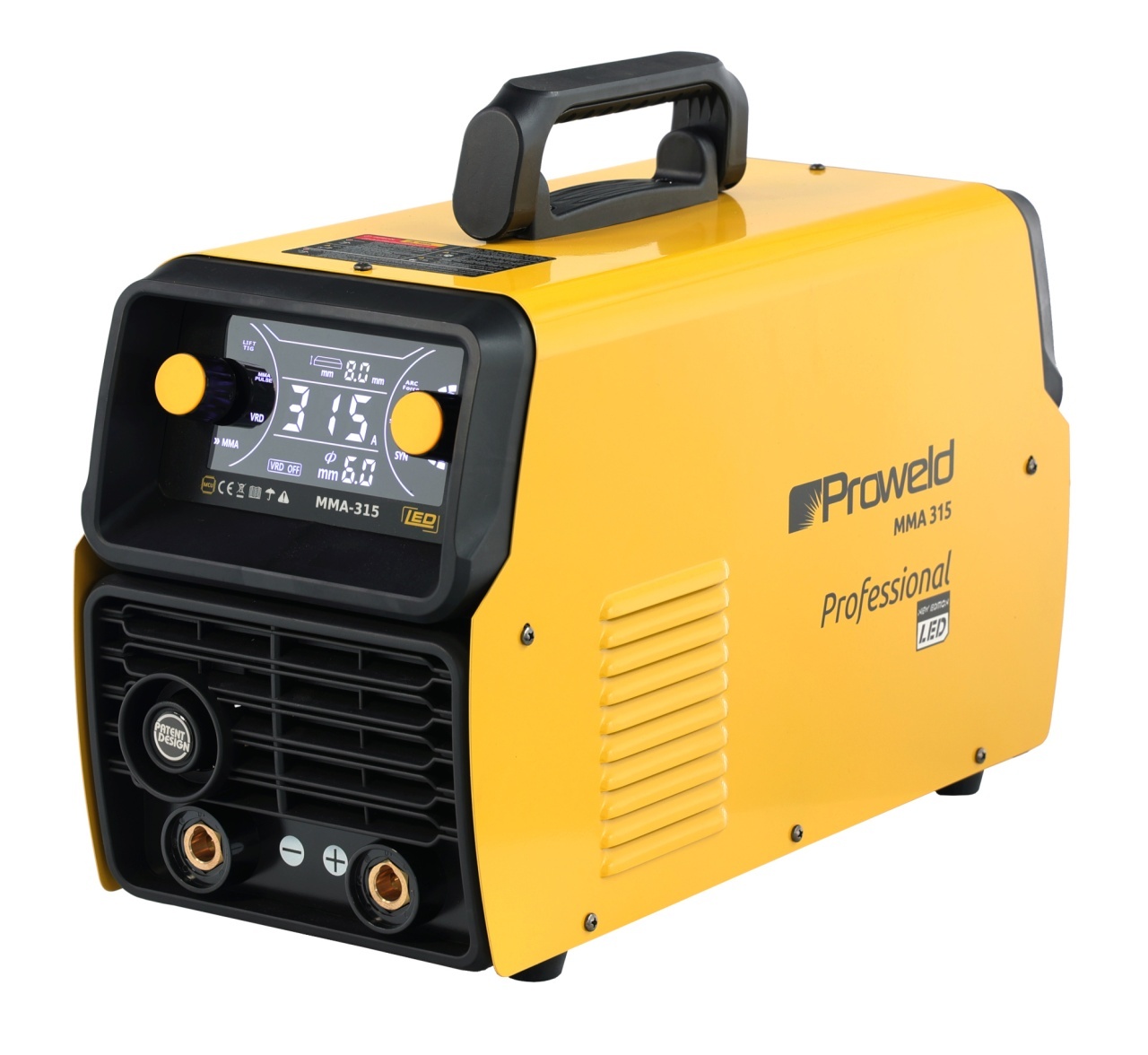 ProWELD MMA 315 LED Invertor digital sudură 315A, MMA Puls, TIG Lift, Arc Force, VRD, Electrozi Ø 2.0–6.0 mm, Oțel, Inox, Fontă - 1 | YEO