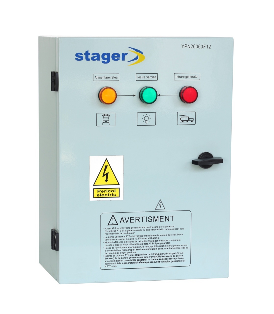 Stager YPN20063F12S automatizare monofazata 63A, 12Vcc, protectie