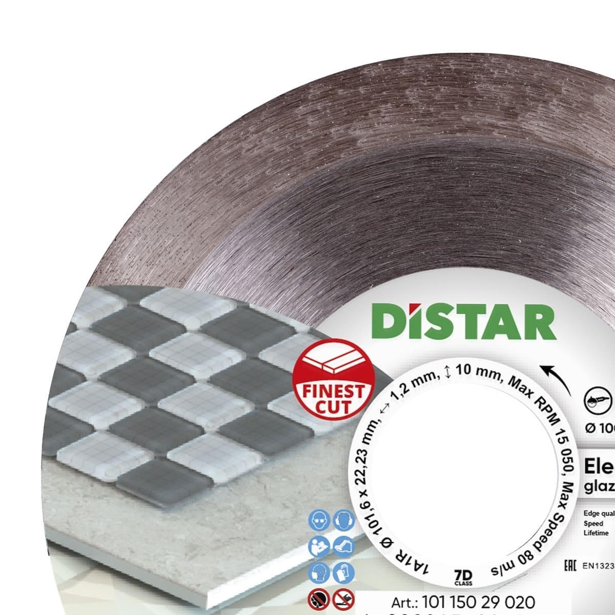 Disc diamantat DiStar Elegant ultra-fin pt. Gresie portelanata, placi glazurate - 101.6x22.23 (mm) Super Premium - DiStar-10115029020 — imaginea 8