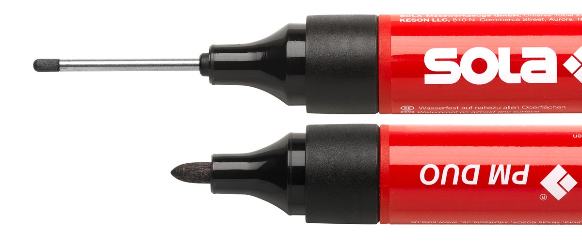 Marker permanent / marcator gauri, negru PM DUO - Sola-66080120 - Imagine 10