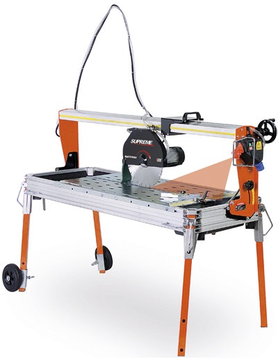 Masina de taiat marmura, granit 120cm, 2.2kW, SUPREME 120S cu laser si roti - Battipav-81201
