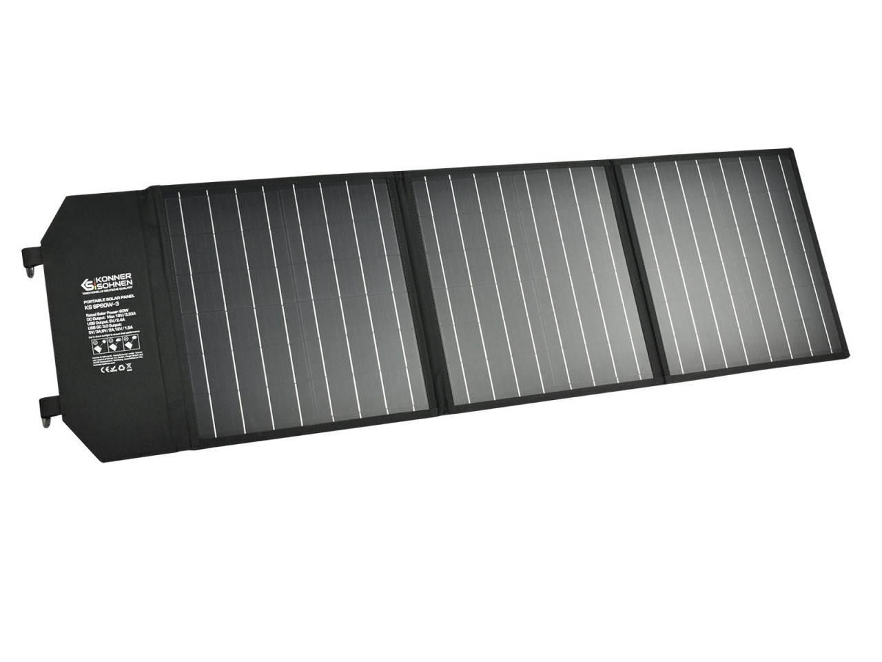 Panou solar portabil din siliciu monocristalin 60W - KS-SP60W-3