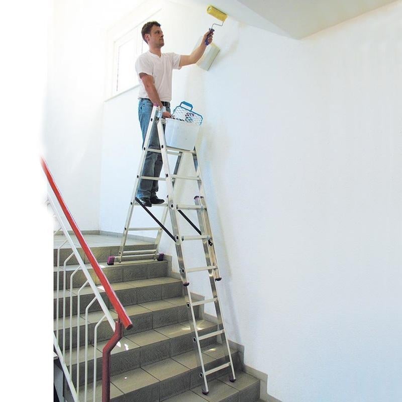 Scara multifunctionala din aluminiu Corda cu functie de egalizare, 3x8 trepte - 1 | YEO