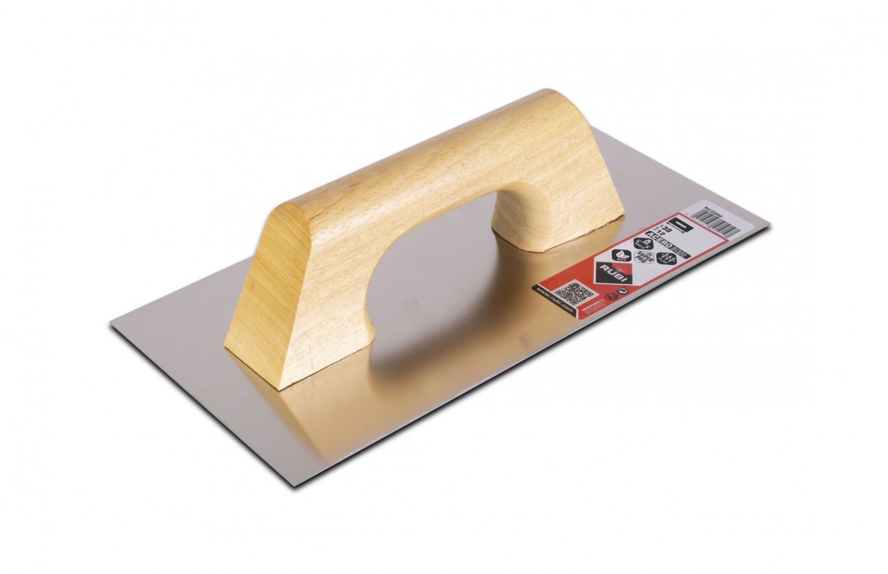 Gletiera dreapta, otel cu maner din lemn, 30cm - RUBI-65950 - 1 | YEO