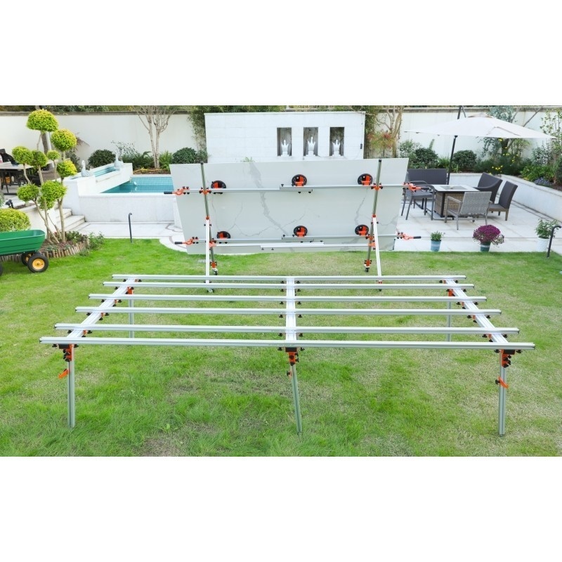 Masa de lucru SLAB XL pt. placi ceramice de dimensiuni mari, 360cm, 250kg, WolfPack - WP-DB-TB-3XL360 — imaginea 12