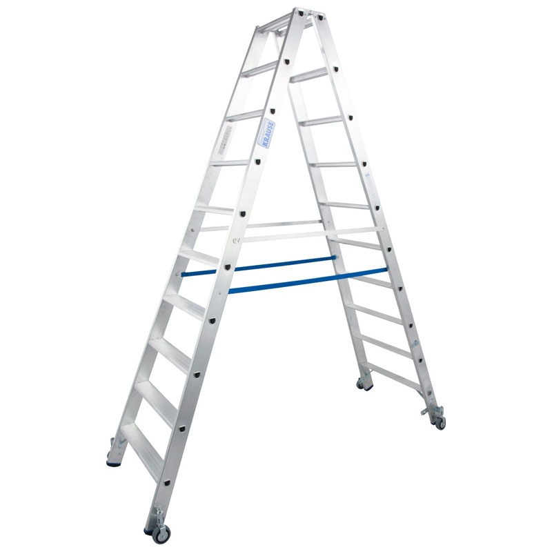 Scara Stabilo dubla 2x10, trepte cu roti