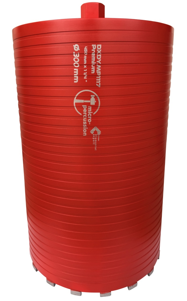 Carota diamantata cu micro-percutie pt. beton armat diam. 300 x 450 (mm) - Super Premium - DXDY.MP1117.300