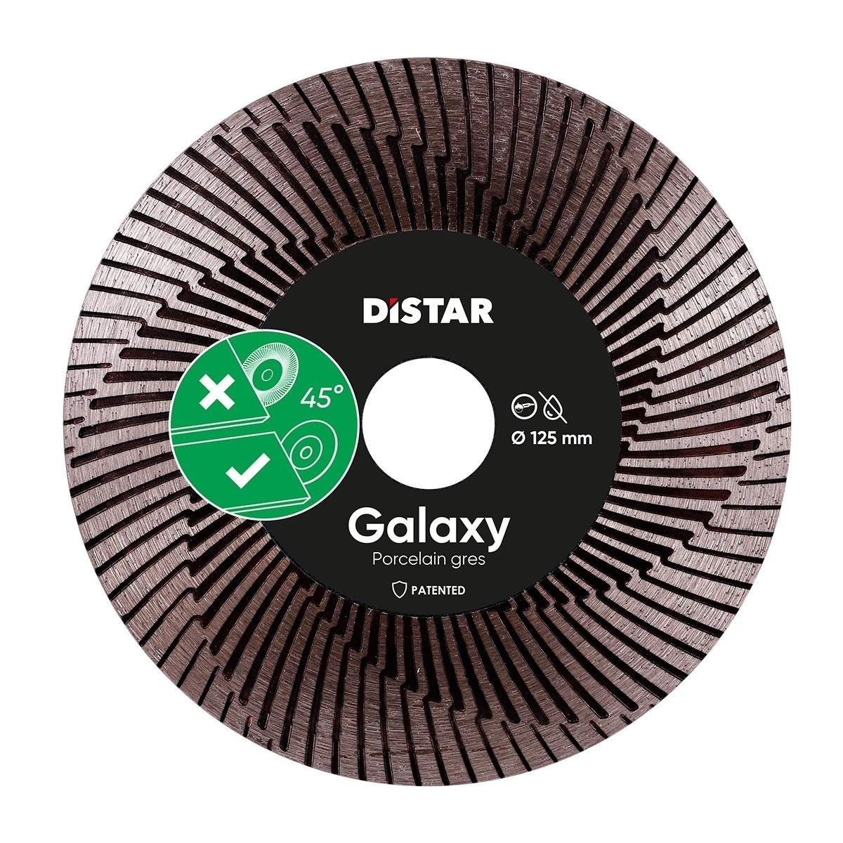 Disc diamantat pt. taiat si slefuit Galaxy pt. Gresie portelanata, placi ceramice - 125x30x22.23 (mm) Ultra Premium - DiStar-11120159100