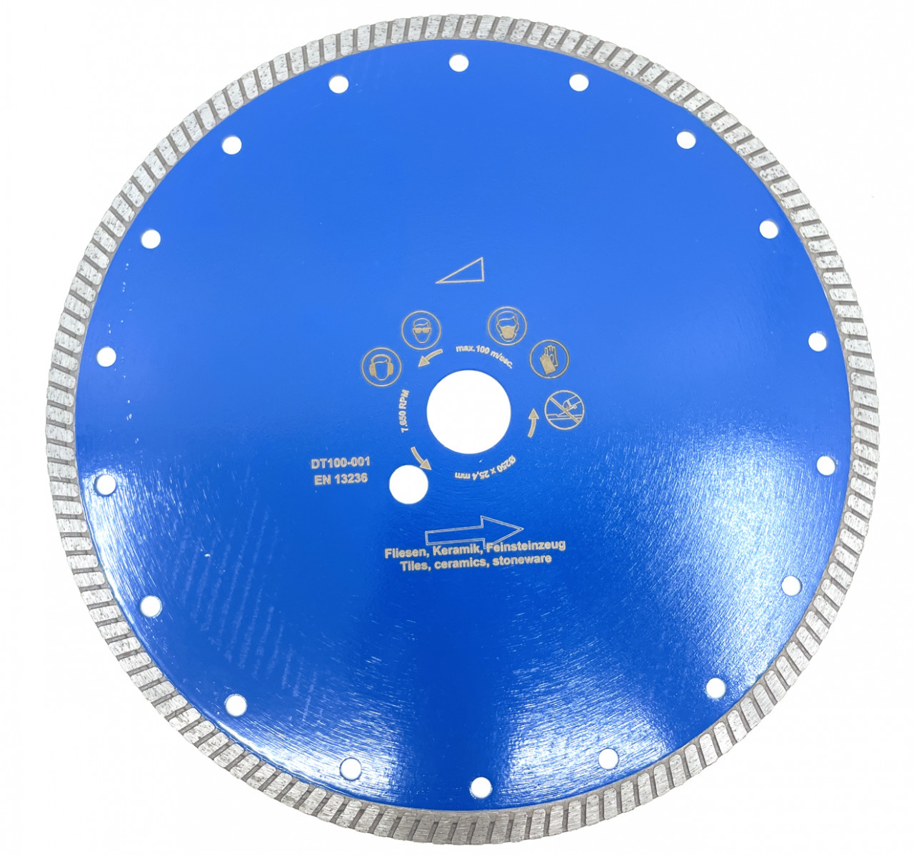 Disc DiamantatExpert pt. Gresie ft. dura, Portelan dur, Granit- Turbo 250mm Super Premium - DXDH.3957.250