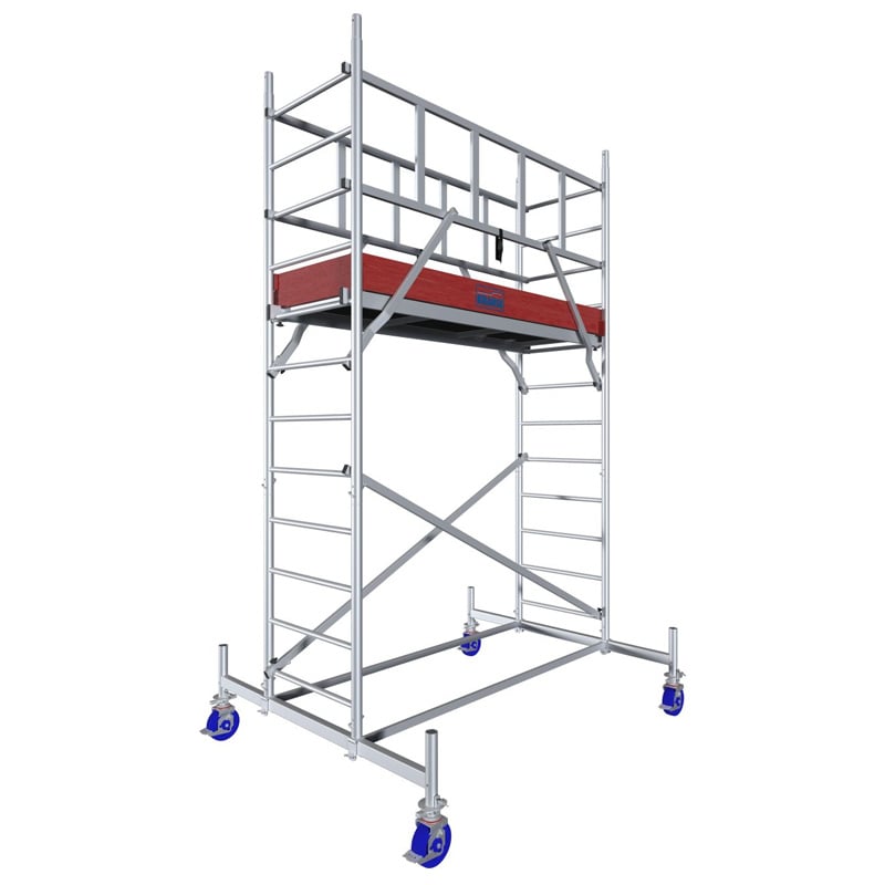 Schela Protec 0,6 x 2m, aluminiu, inaltime lucru 4.3m, inaltime schela 3.45m, inaltime platforma 2.3m (0+1+4)