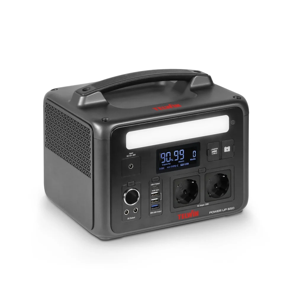 Acumulator portabil pentru incarcare electrica, LiFePO4, Power Station POWER UP 650 - 600W, 640Wh - TELWIN