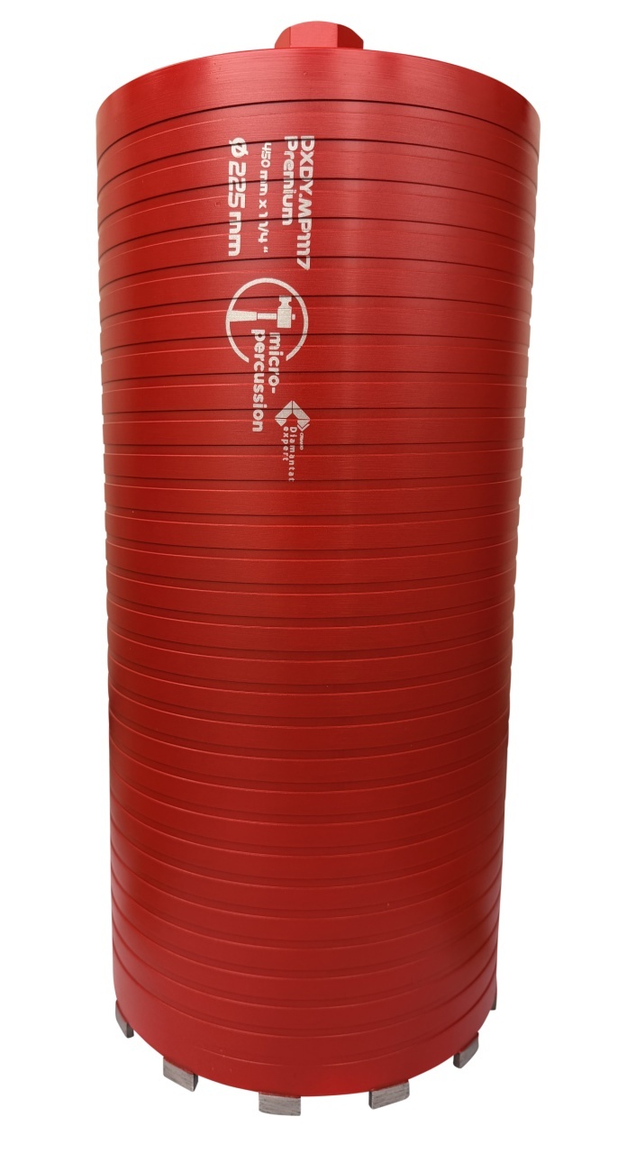 Carota diamantata cu micro-percutie pt. beton armat diam. 225 x 450 (mm) - Super Premium - DXDY.MP1117.225