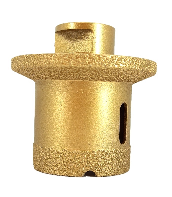 Carota Diamantata pentru ventil scurgeri in gresie portelanata, piatra, compozit, - diam. 45mm, 65mm 45° - Premium - DXDY.GOLDrill.45-6545deg — imaginea 10
