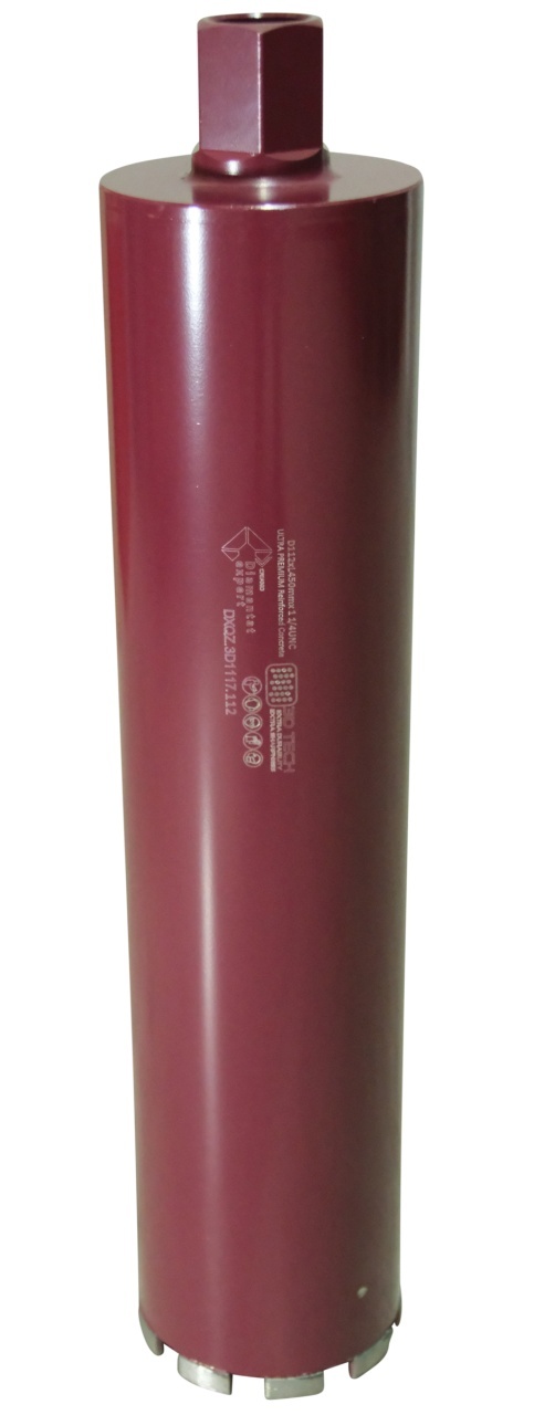 Carota diamantata segment Turbo Laser 3DTECH pt. beton armat diam. 102 x 450 (mm) - ULTRA Premium - DXQZ.3D1117.102