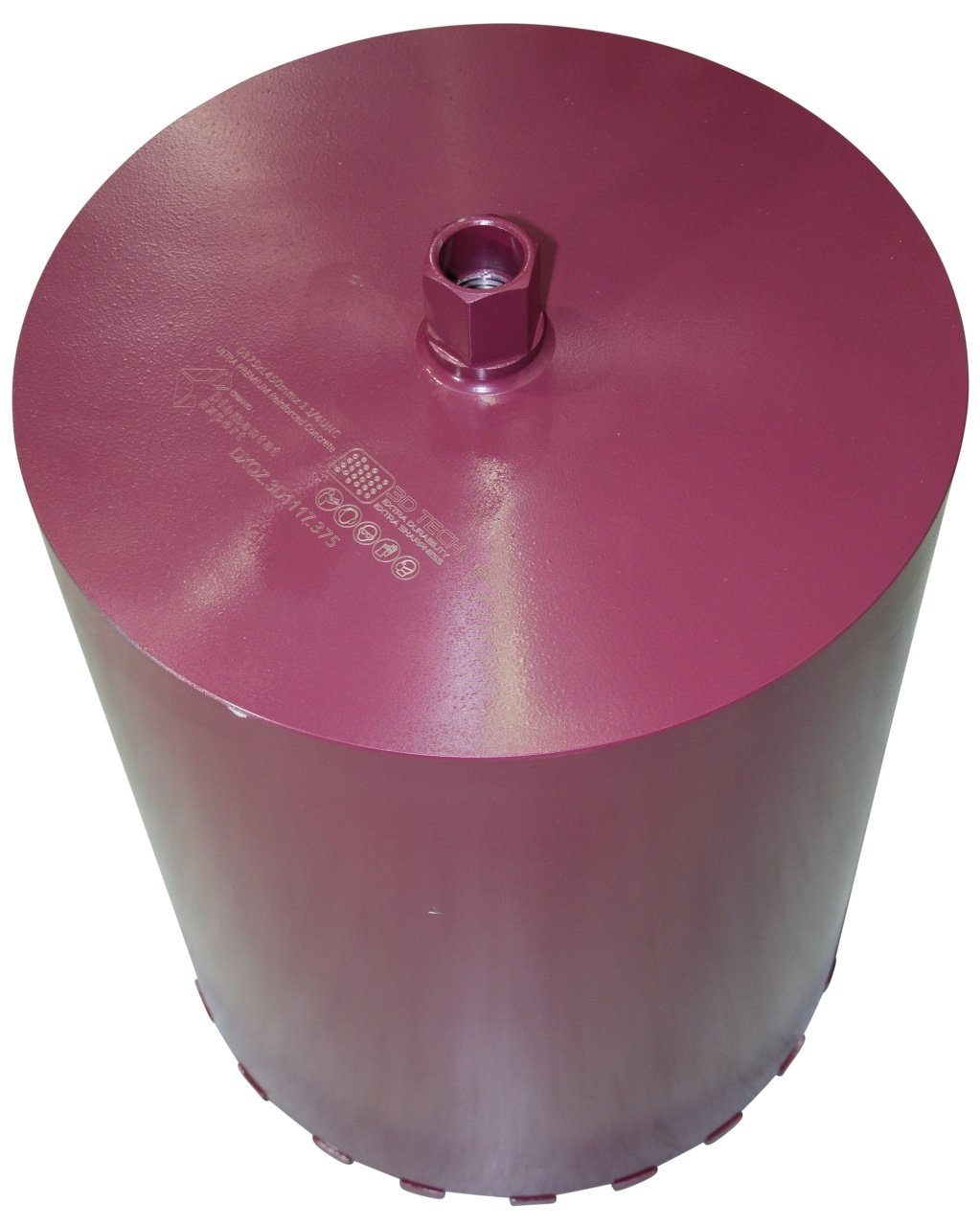 Carota diamantata segment Turbo Laser 3DTECH pt. beton armat diam. 375 x 450 (mm) - ULTRA Premium - DXQZ.3D1117.375 — imaginea 7