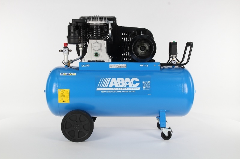 Compresor de aer cu piston - 400V, 5.6 kW, 827 L/min, 10 bari - Rezervor 270 Litri - ABAC-PRO-B6000/270-CT7.5-V400-CE