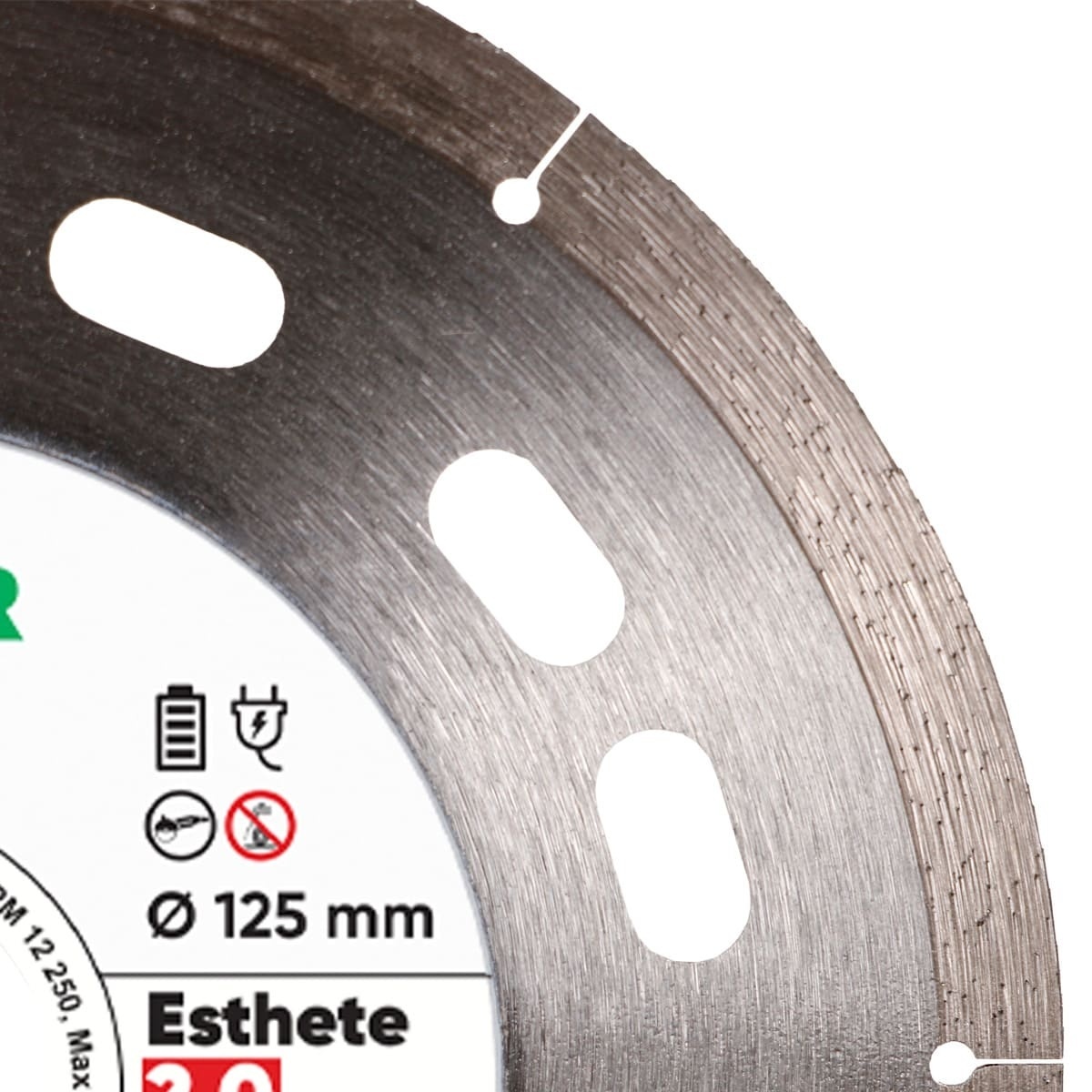 Disc diamantat DiStar Esthete 2.0 ultra-subtire pt. Gresie portelanata, placi ceramice - 125x22.23 (mm) Ultra Premium - DiStar-10126024010 - Imagine 6