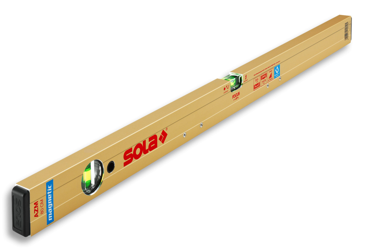 Nivelă cu bula (Boloboc magnetic) cu profil tubular, 60cm AZM 60 - Sola-01820801