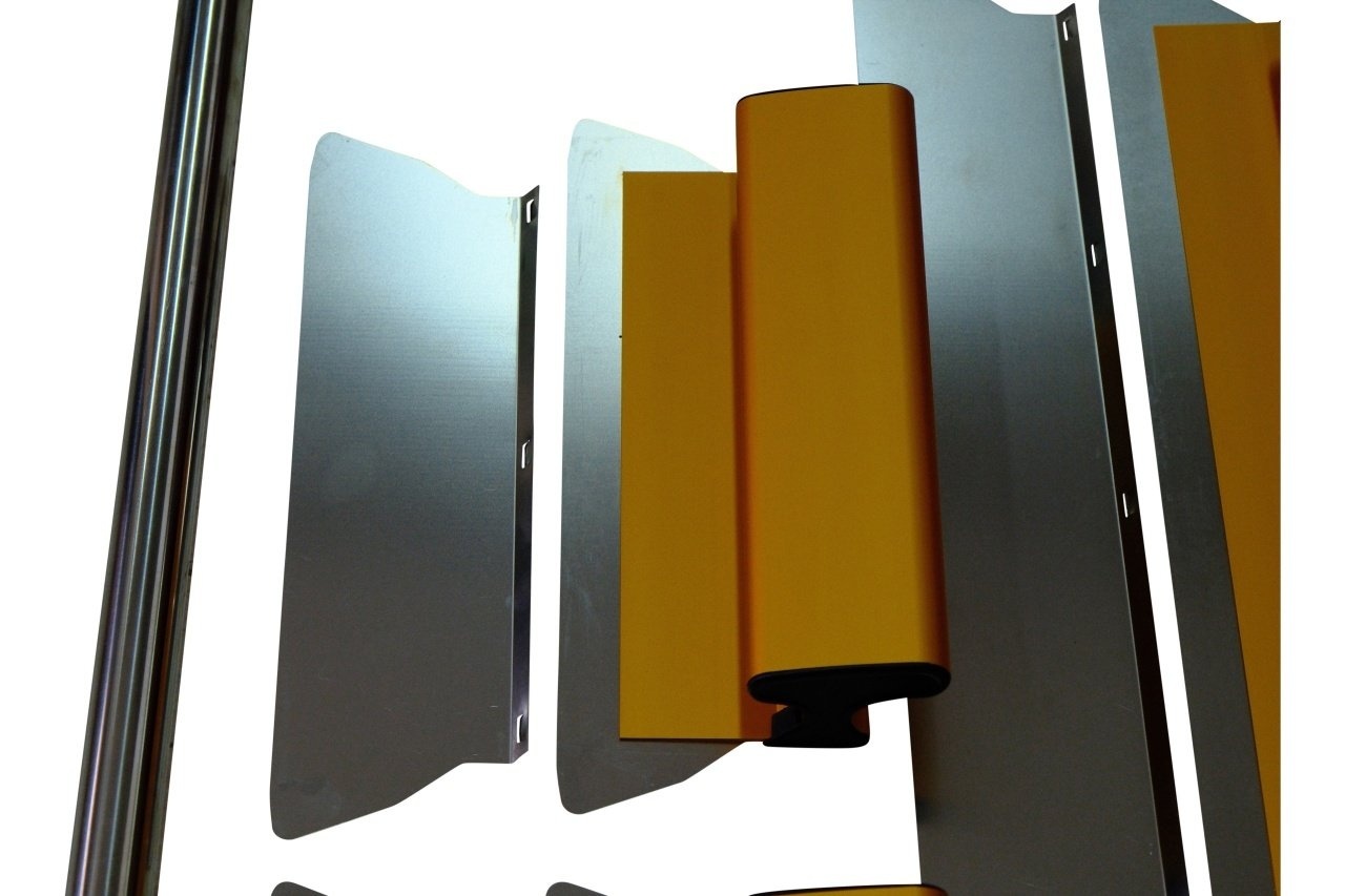 Set de gletiere profesionale Heavy-Duty aluminiu 30, 50, 80 (cm) x 0.35mm cu maner extensibil si cutie de transport - CNO-GHD853SET — imaginea 11