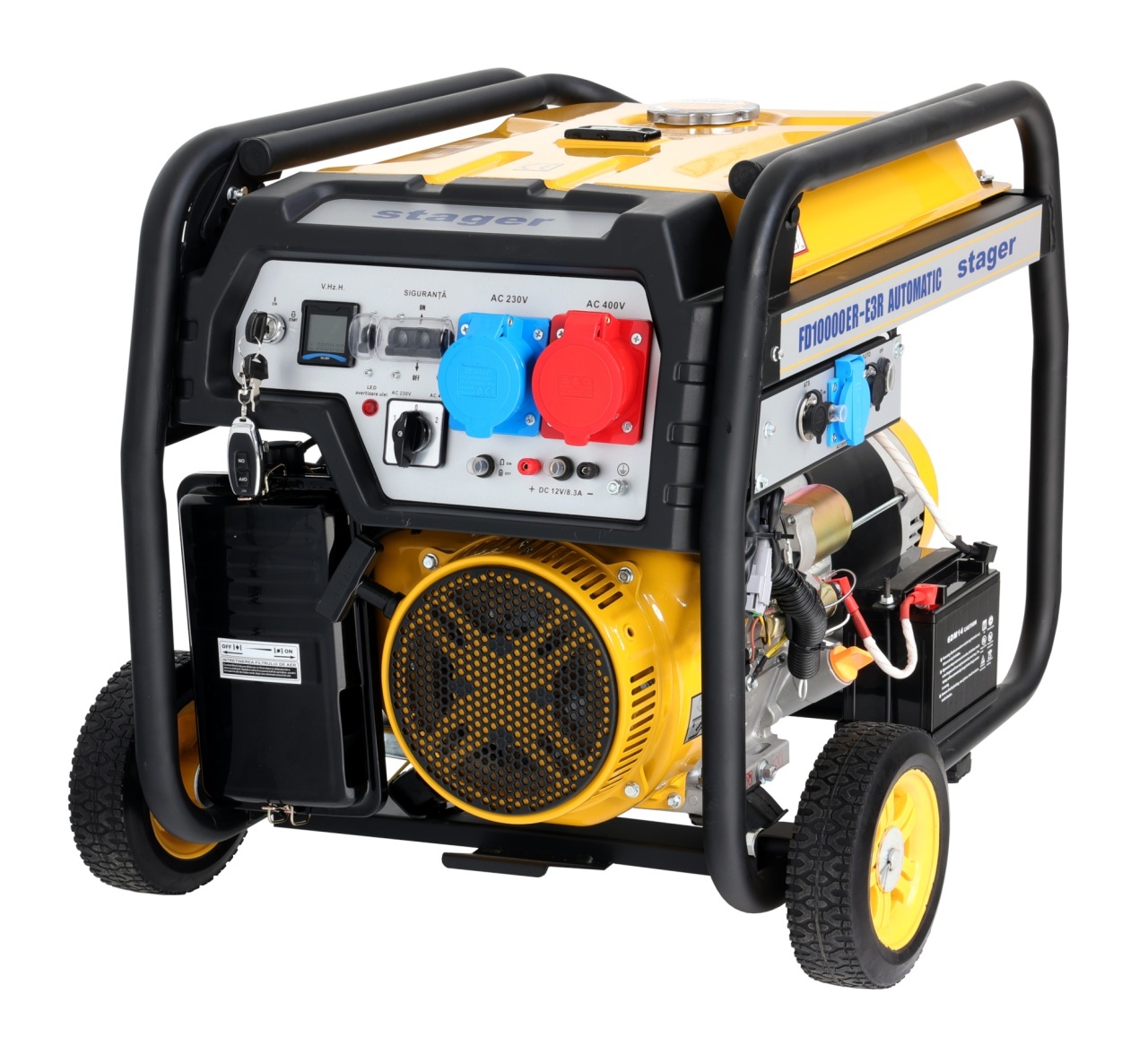 Stager FD 10000ER-E3R Automatic Generator curent dual 230V/400V, 8.5kW, benzina, conector ATS, multistart, autonomie pana la 20h - 2 | YEO