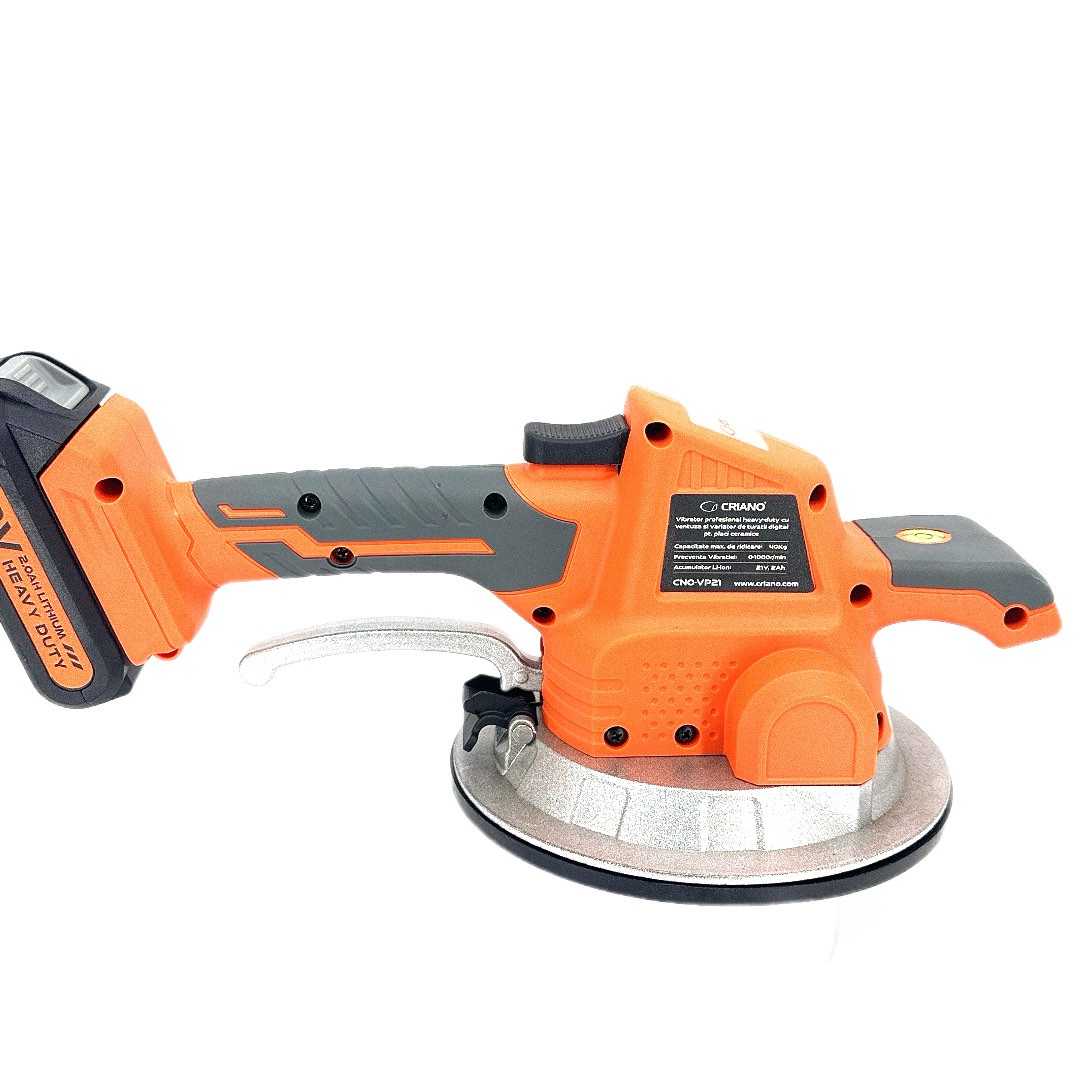 Vibrator profesional 21V HEAVY DUTY cu ventuza ⌀200mm si variator de turatii digital pt. placi ceramice - CNO-VP21 — imaginea 10
