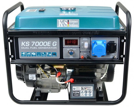 Generator de curent 5.5 kW HIBRID (GPL + Benzina) - Konner &amp; Sohnen - KS-7000E-G - Img 1