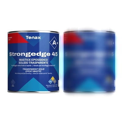 Adeziv / mastic epoxy solid transparent, pt. ceramica, piatra naturala si quartz - Tenax StrongEdge 45 part A, 1kg