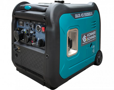 Generator de curent 5.5 kW inverter - HIBRID (GPL + benzina) - insonorizat - Konner &amp; Sohnen - KS-5500iEG-S - Img 1