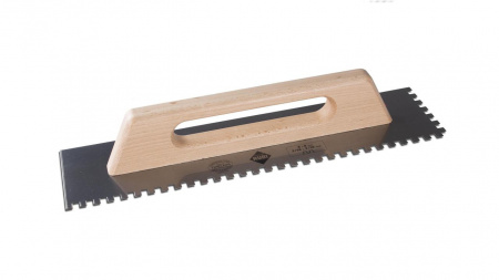 Gletiera dintata cu maner din lemn 48cm, 8x8mm - RUBI-65959 - Img 1