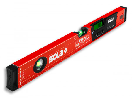 Nivela digitala cu bula ( Boloboc ) cu profil tubular RED Digital, 60cm - Sola-01730801 - Img 1