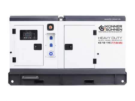 Generator de curent 17.6 kVA diesel - Heavy Duty - insonorizat - Konner &amp; Sohnen - KS-18-1YE