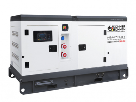 Generator de curent 33 kVA diesel - Heavy Duty - insonorizat - Konner & Sohnen - KS-33-3DE-G