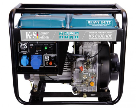 Generator de curent 5.5 kW diesel - Heavy Duty Euro 2 - Konner &amp; Sohnen - KS-6102DE-HD - Img 1