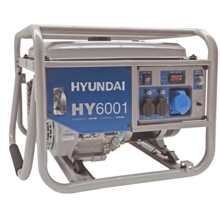 Generator de curent portabil monofazic, 6.6 kW - Hyundai HY6001