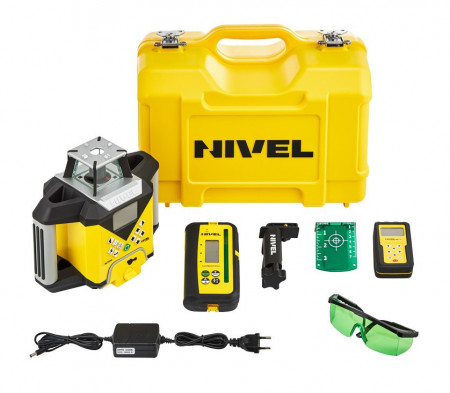 Pachet Nivela Laser Rotativa - NL720G Digital, cu panta si afisare digitala, trepied si stadie - Nivel System