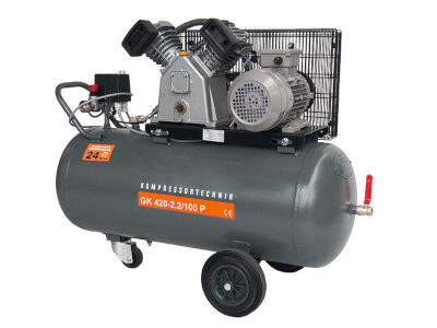 Compresor cu piston - Profesional 2,2kW, 420 L/min, 10 bari - Rezervor 100 Litri - WLT-PROG-420-2.2/100