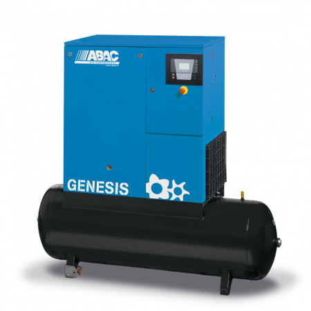 Compresor de aer profesional cu surub - 22 kW, 3240 L/min, 10 bari - Rezervor 500 Litri - ABAC-Genesis-22-500L-10bar - Img 1