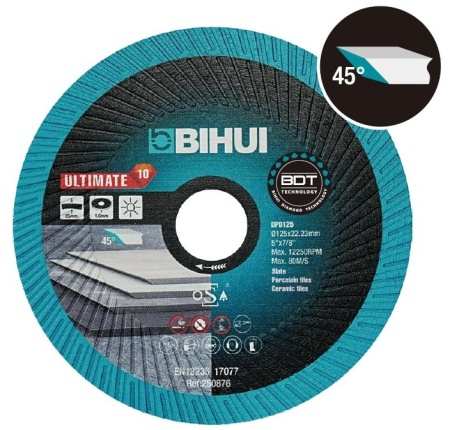 Disc Diamantat pt. taiat/slefuit Portelan, Placi ceramice, Ardezie 115x22.2 (mm) Ultimate BDT - BIHUI-DPD115
