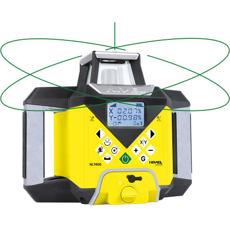 Nivela Laser Rotativa, laser verde - cu afisarea digitala a diferentelor - NL740G Digital - Nivel System
