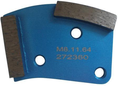 Placa cu segmenti diamantati pt. slefuire pardoseli - segment fin (albastru) - # 40 - prindere M8 - DXDH.8508.11.64