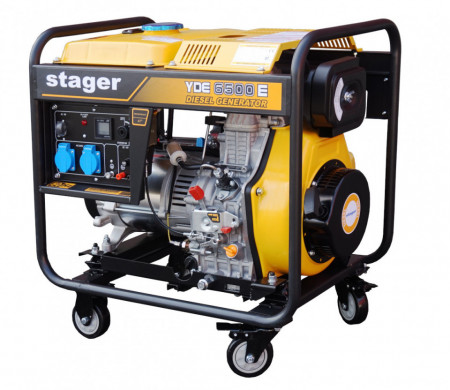 Stager YDE6500E Generator open frame 4.5kW, monofazat, diesel, pornire la cheie