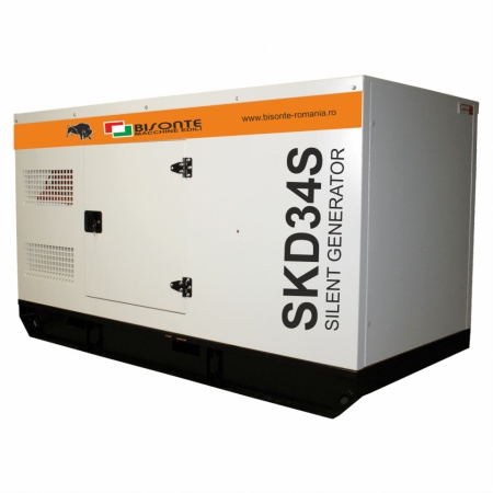 Generator insonorizat Bisonte SKD34S ATS, Putere max. 34 kVA, 400V, AVR, motor Diesel - Img 1
